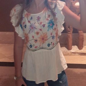 Flower summery blouse